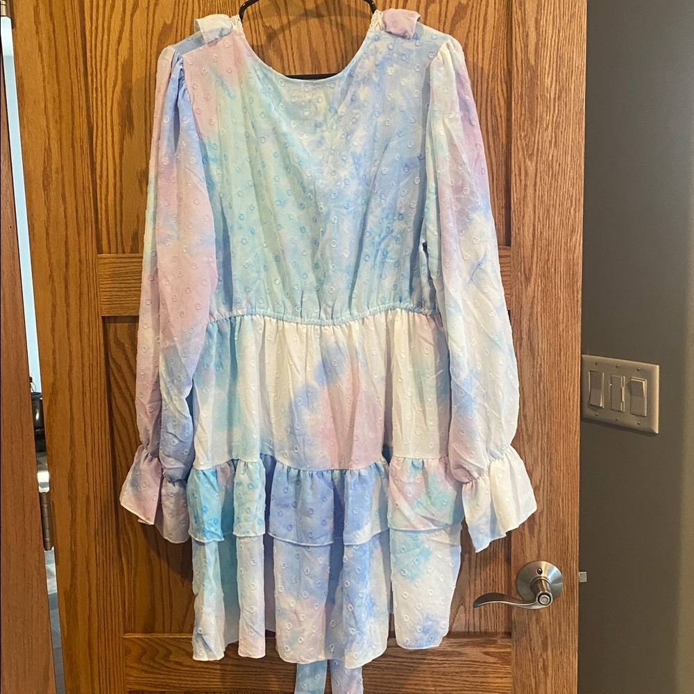 Simply Southern Blue and Pink Tie-Dye Dress XXL NWT - Picture 7 of 7